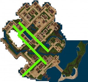 Traffic flows in Trinsic -- look at all that wasted city!
